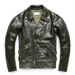 Veste col en fourrure en cuir véritable veste en cuir de vachette manteau en cuir de vachette noir pour hommes veste d'hiver pour hommes - Product Image 6