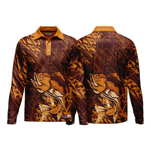 Camiseta Polo de Manga Larga con Protección Solar UPF 50, Transpirable, Antibacteriana, de Secado Rápido, con Estampado por Sublimación y Logotipo Personalizado para Pesca - Product Image 2