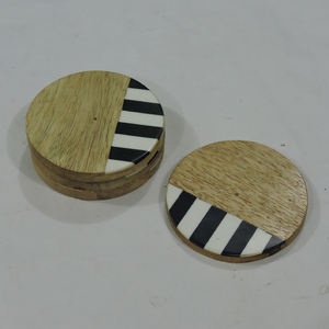 Ensemble de sous-verres de renard en bois personnalisés les plus populaires animaux des bois rustiques en bois sculptés à la main thé café chez Star Crafts Inde - Product Image 4