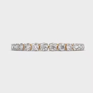 Pulsera de tenis para mujer de alta calidad recién llegada 10K oro amarillo Moissanite corte redondo diamante - Product Image 3
