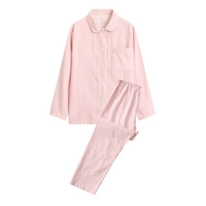 Elegante 2025 personalizado para hombre Pijamas de invierno sólido al por mayor de punto de algodón pareja pijamas conjunto primavera otoño ropa de dormir de gran tamaño - Product Image 2