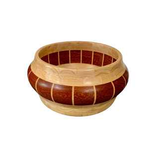 Highest Quality Mango Wood With Aluminum Metal Inlay Wide <b>Deep</b> Serving <b>Bowl</b> Classic Kitchenware And Home Decor At Factory Price - Product Image 2