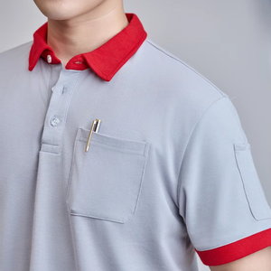 เสื้อเชิ้ตแขนสั้นผู้ชาย ยี่ห้อ FMF ผ้าเนื้อนุ่ม ทนทาน ไม่ยับง่าย ดูแลง่าย สไตล์ลำลอง ผลิตจากผ้าฝ้าย 60% โพลีเอสเตอร์ 40% ติดกระดุมด้านหน้า - Product Image 1