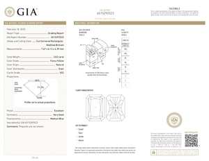 เพชรธรรมชาติสีเหลืองแฟนซียาว2.02กะรัตเจียระไนได้ชัดเจน VS2เพชรแท้ที่ผ่านการรับรอง Gia สำหรับทำเครื่องประดับ - Product Image 2