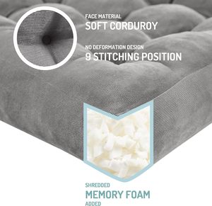 Meditation Floor <b>Pillow</b>, <b>Square</b> <b>Large</b> <b>Pillows</b> Seating for Adults Tufted Corduroy Cushions for Outdoor Yoga - Product Image 6