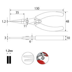 Alicates de Punta Plana, Herramienta para Hacer Joyas, Alicates de Precisión de Acero Inoxidable para Abalorios, Precio de Fábrica, Proveedor Mayorista, OEM - Product Image 3