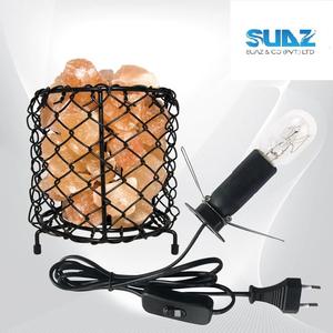 Lampes cylindriques en métal avec morceaux de sel dans des tailles personnalisées, lampes en fer avec morceaux de sel, lampes au sel de l'Himalaya - Product Image 4