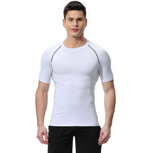 Custom Factory Man Skinny Rashguard manga corta compresión entrenamiento sudadera Martial Rush Guard para hombre - Product Image 1