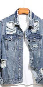 Veste en jean décontractée vintage de haute qualité avec broderie pour hommes - Product Image 6