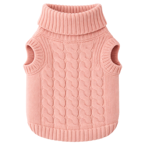 Cable Knit <b>Dog</b> Sweater Brown Warm Winter Pet Pullover Soft Knitted <b>Dog</b> Clothing Cozy Cold Weather Wear <b>For</b> <b>Dogs</b> - Product Image 4