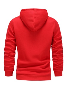 Vente Flash : Sweat à Capuche Zippé Rouge Personnalisé, Coupe Oversize, en Molleton Mélange Coton-Polyester 350 GSM, Impression Gonflée, Couleur Unie, Idéal pour l'Automne - Product Image 2