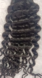 ผมต่อจากคนอินเดียเรมีผมต่อแบบหยิกธรรมชาติคุณภาพสูงดีไซน์ผมเดี่ยวสำหรับสาวๆและผู้หญิง - Product Image 3