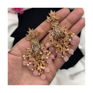 New Arrivals Women's High-grade Ethnic Antique <b>Gold</b> Plated <b>Earrings</b> Fashion Jewelry <b>Sets</b> for Engagement Wedding Anniversary - Product Image 1