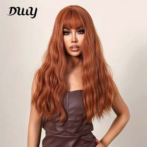 26 Inches <b>Long</b> Synthetic <b>Wig</b> for Women Curly Red Brown for Daily Use Parties or Cosplay Great for Photos-LC1065-1 - Product Image 1