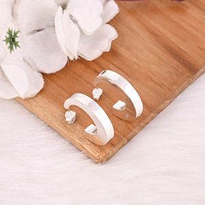 Aros Sencillos de Plata 925, Joyería Minimalista Moderna para Mujer, Aros de Latón de Alta Calidad, Pedido al por Mayor, Regalo para Ella - Product Image 5