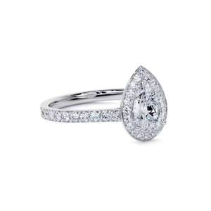 10k or jaune, or Rose et or blanc poire coupe laboratoire cultivé diamant bague de mariage poire coupe diamant bague de fiançailles cadeau pour elle - Product Image 1