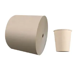 Kahverengi Kraft kağıt rulo yağ geçirmez nem geçirmez ısı direnci PE kaplı fan bardak