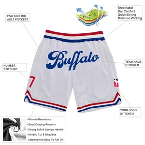 Pantalones Cortos Deportivos de Baloncesto para Hombre, Talla Grande, Transpirables, de Malla de Compresión, Bordados, con Diseños Personalizados, Antibacterianos - Product Image 5