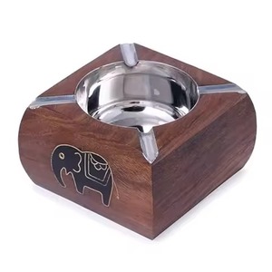 Nautical Decorative Round Ashtray Holder Home Bar Hotel <b>Table</b> Top Serving Tray for Ash Catcher and <b>Storage</b> - Product Image 3