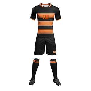 Ventes en gros de tenues de football unisexes personnalisées, impression par sublimation, ensembles de tenues de football, 100% polyester respirant, service OEM - Product Image 5