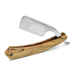 Rasoir à bord droit pour hommes le plus vendu en acier inoxydable de qualité allemande coupe manuelle gorge bord unique avec manche en bois - Product Image 2