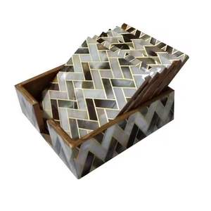Latest Designer Coffee <b>Table</b> <b>Placemats</b> & Glass Prime Quality Square Wood Coasters For Drinks & <b>Dining</b> - Product Image 5