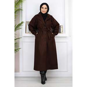 Manteau en laine pour femme avec col large, élégant manteau d'hiver pour tous les jours - Product Image 1