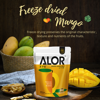 100% Mangue lyophilisée Sweet Frozen Durian Fruit FD Processus de séchage Produit de fruits secs naturels