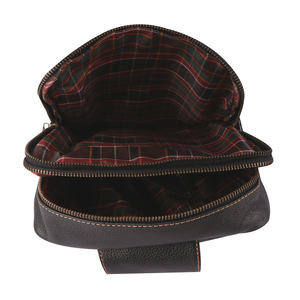 Sac de voyage en cuir véritable pour hommes, fermeture à glissière, style tendance - Product Image 5