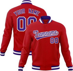 Veste universitaire avec broderie par sublimation patchs en chenille personnalisés logo de l'équipe bombardier au lycée et au collège veste Letterman OEM - Product Image 1