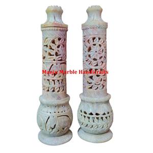 Producto curvado a mano de esteatita, el mejor producto colorido, quemador de incienso y soporte para palo con forma de torre para fines religiosos hindúes - Product Image 5