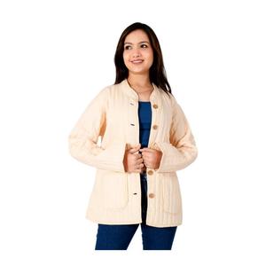Chaqueta acolchada de algodón bohemio, abrigo de invierno con diseño de puntada Bohemia, ropa de abrigo étnica cálida para mujer - Product Image 1