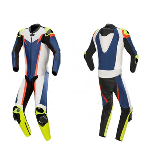 Combinaison de moto en cuir de chèvre fabriquée en usine, design professionnel, vêtements de course automobile, combinaison de moto en cuir - Product Image 6