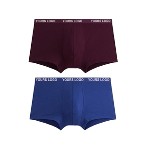 Boxer pour hommes OEM Design taille moyenne grande taille vêtements pour hommes 95% coton 5% Spandex couleur personnalisée sous-vêtements personnalisés grossiste pour hommes - Product Image 1