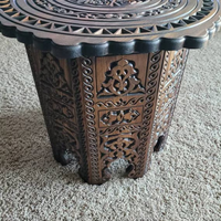 Table basse marocaine traditionnelle moderne en teck massif, hauteur réglable, couleur personnalisée, meuble de salon