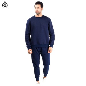 2025 vente en gros Fitness Training personnalisé blanc survêtements haut à la mode joggeurs actifs deux pièces ensemble 100% coton sport survêtements - Product Image 1