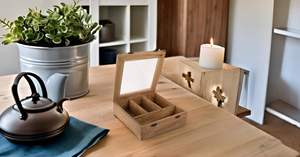 Organizador de Especias para Té de Madera Natural |   Diseño Plegable |   Compartimentos Ajustables para Hierbas Sueltas |   Cocina Multiusos Ecológica - Product Image 5