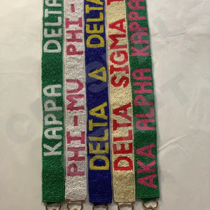 Sangle de sac à main perlée blanche Rocky Top Sangles de sac de perles de rocaille en or blanc personnalisées Accessoires Sacs Pièces de sac spéciales Accessoires - Product Image 2