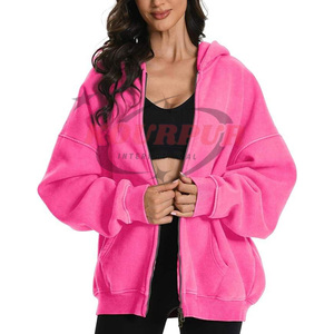 Sweat à capuche surdimensionné à manches longues de différentes couleurs avec fermeture éclair et poches Sweat à capuche design à prix raisonnable - Product Image 5