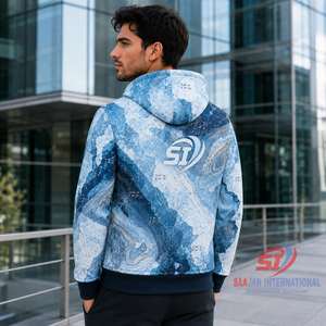 Vente en gros de sweats à capuche personnalisés avec fermeture éclair, imprimés sur toute la surface, en polaire, style streetwear, avec logo OEM ODM, fournisseur de vestes d'hiver topographiques arctiques - Product Image 6