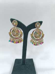 Trendy Water Drop Bell <b>Jhumka</b> <b>Earrings</b> Indian Kundan Traditional for Ladies <b>Earring</b> Set for Women - Product Image 3