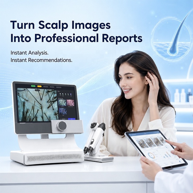 Medical AI Scalp Analysis System Hair Follicle Diagnostic Equipment for Hair Transplant Clinics and Dermatology Centers