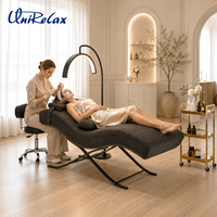 Lit de beauté incurvé de style moderne pour salon de beauté, lit personnalisé pour extensions de cils, ensemble complet de mobilier pour extensions de cils