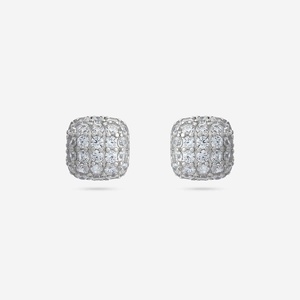92.5 <b>Silver</b> <b>Stud</b> <b>Earrings</b> with Diamond and Pearl Geometric & Trendy Gold Plated Design for Wedding Engagement or Party-188526 - Product Image 1