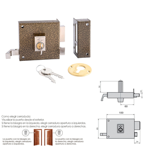 Cvl 1125ar/ 10/he Serratura Destra - Product Image 2