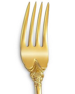 Top Selling Wholesale Luxury Engrave Design PVD Gold Metal Dinner <b>Fork</b> 18/10 For Wedding Parties - Product Image 4