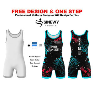 Combinaison de lutte pour enfants et adultes, haute élasticité, impression par sublimation, combinaison de musculation personnalisée, maillots de lutte - Product Image 2