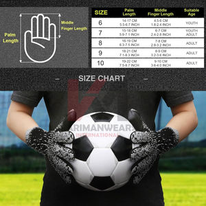 Gants de gardien de but de football Grip Taille 6/7/8/9 Gants de receveur robustes Football américain Hommes Garçons Jeunes Adultes Enfants Petits gants de gardien de but - Product Image 5