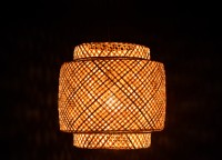 Lampe en bambou tissé de Style scandinave 100% accessoires d'éclairage en bambou naturel avec couverture en papier pour la conception de la maison moderne au Vietnam