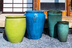 [Leo Nguyen Le] - Vente en gros de pots d'extérieur - Grandes jardinières Atlantis en céramique émaillée pour l'extérieur - Product Image 6